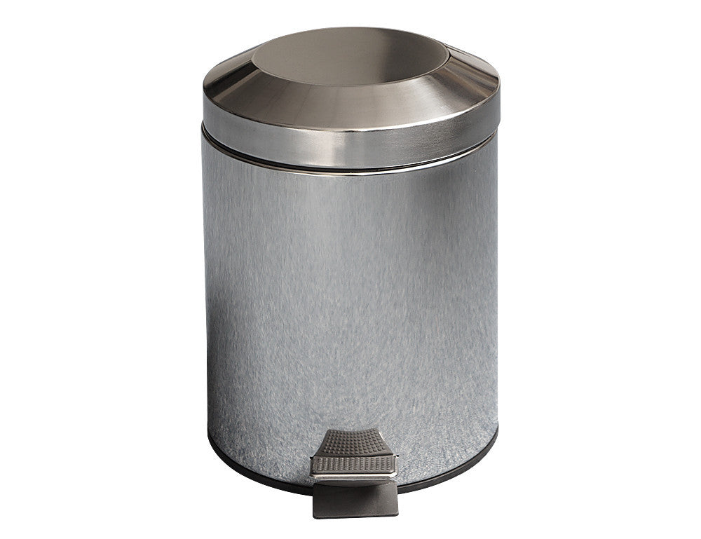 Zoid Stainless Steel Trash Can with Contoured Lid,Round, 5 L (1.32 GAL) - Utopia Alley - 1